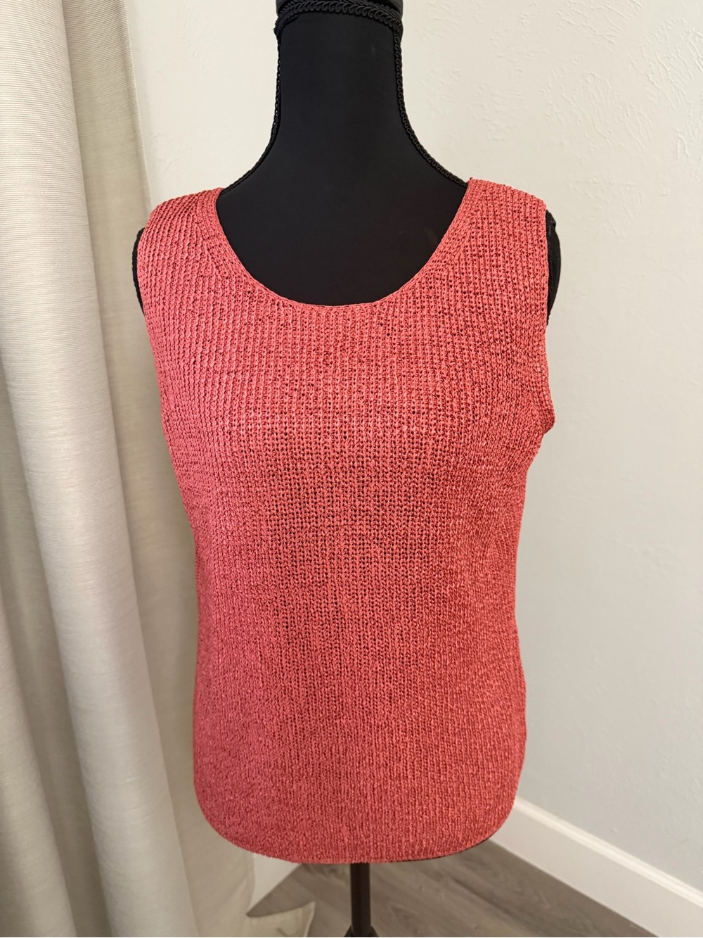 Sigrid Olsen Coral Knit Sleeveless Tank